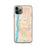 Custom Poughkeepsie New York Map Phone Case in Watercolor