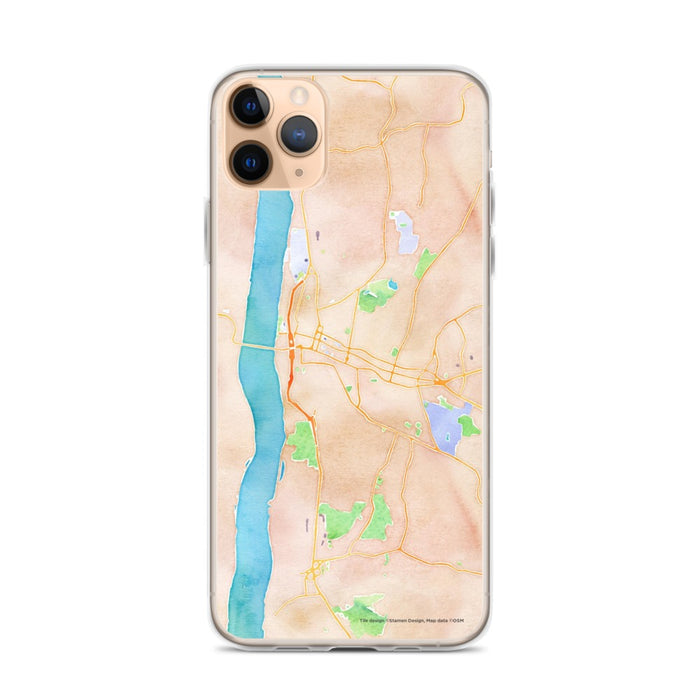 Custom Poughkeepsie New York Map Phone Case in Watercolor