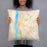 Person holding 18x18 Custom Poughkeepsie New York Map Throw Pillow in Watercolor