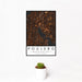 12x18 Poulsbo Washington Map Print Portrait Orientation in Ember Style With Small Cactus Plant in White Planter