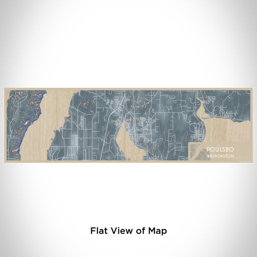 Flat View of Map Custom Poulsbo Washington Map Enamel Mug in Afternoon