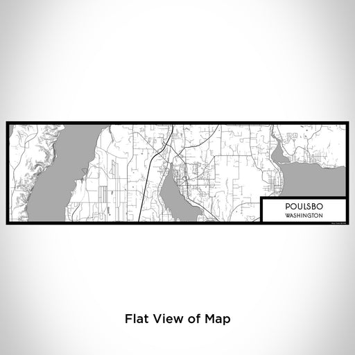 Flat View of Map Custom Poulsbo Washington Map Enamel Mug in Classic
