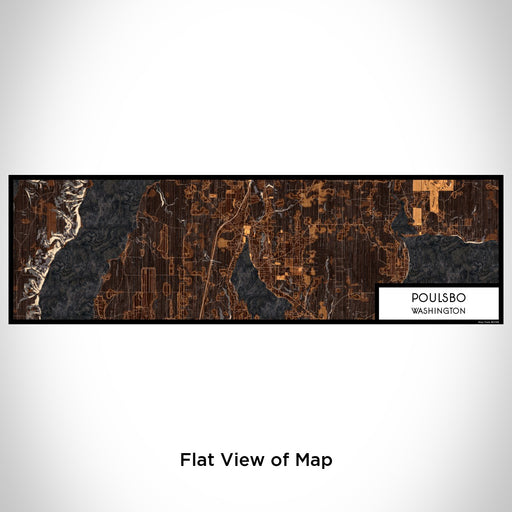 Flat View of Map Custom Poulsbo Washington Map Enamel Mug in Ember