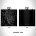 Rendered View of Poulsbo Washington Map Engraving on 6oz Stainless Steel Flask in Black