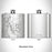 Rendered View of Poulsbo Washington Map Engraving on 6oz Stainless Steel Flask
