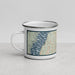 Left View Custom Poulsbo Washington Map Enamel Mug in Woodblock