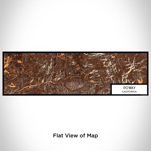 Flat View of Map Custom Poway California Map Enamel Mug in Ember