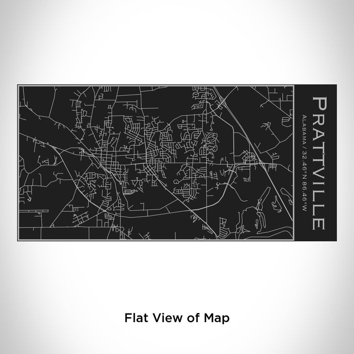 Rendered View of Prattville Alabama Map Engraving on 17oz Stainless Steel Insulated Cola Bottle in Black