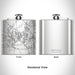 Rendered View of Prattville Alabama Map Engraving on 6oz Stainless Steel Flask