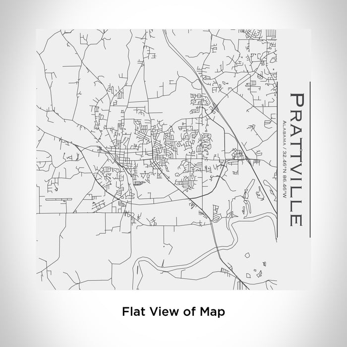 Rendered View of Prattville Alabama Map Engraving on 17oz Stainless Steel Insulated Tumbler in White