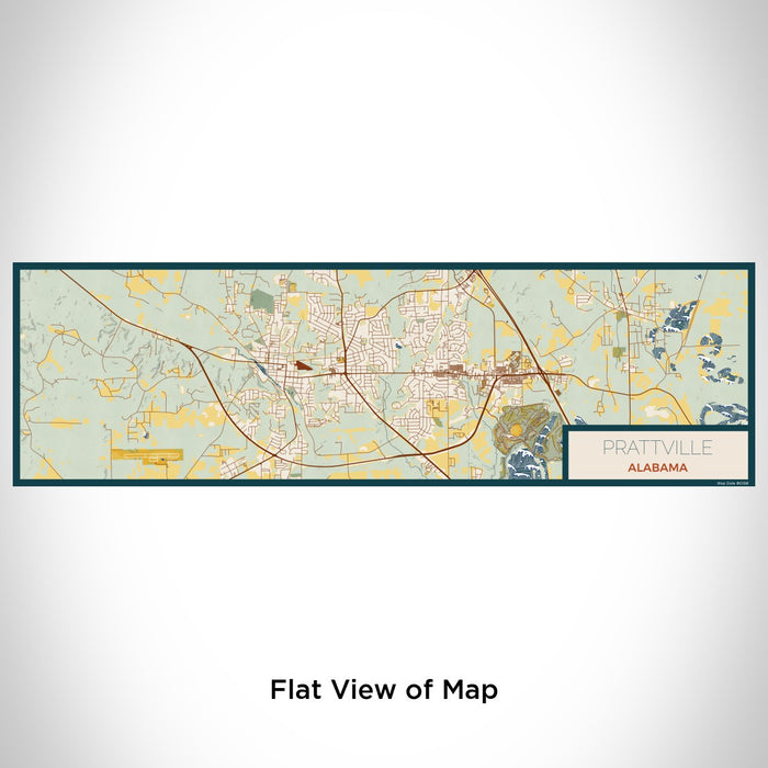 Flat View of Map Custom Prattville Alabama Map Enamel Mug in Woodblock