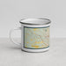 Left View Custom Prattville Alabama Map Enamel Mug in Woodblock
