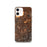 Custom Prescott Arizona Map iPhone 12 Phone Case in Ember