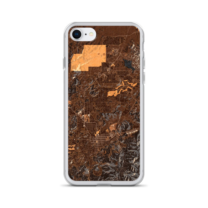 Custom Prescott Arizona Map iPhone SE Phone Case in Ember