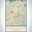 Prescott Arizona Map Print Portrait Orientation in Woodblock Style With Shaded Background
