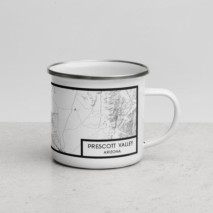 Right View Custom Prescott Valley Arizona Map Enamel Mug in Classic