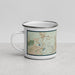 Left View Custom Prescott Valley Arizona Map Enamel Mug in Woodblock