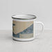 Right View Custom Presque Isle State Park Pennsylvania Map Enamel Mug in Afternoon