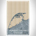 Presque Isle State Park Pennsylvania Map Print Portrait Orientation in Afternoon Style With Shaded Background