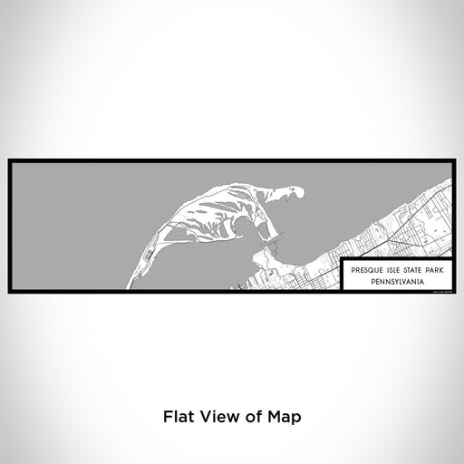 Flat View of Map Custom Presque Isle State Park Pennsylvania Map Enamel Mug in Classic
