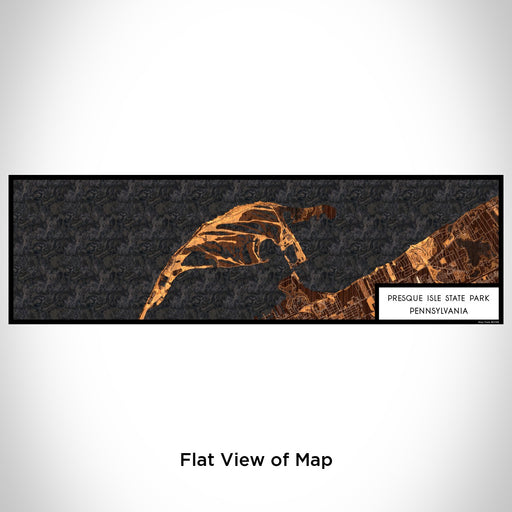 Flat View of Map Custom Presque Isle State Park Pennsylvania Map Enamel Mug in Ember