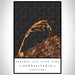 Presque Isle State Park Pennsylvania Map Print Portrait Orientation in Ember Style With Shaded Background