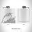 Rendered View of Presque Isle State Park Pennsylvania Map Engraving on 6oz Stainless Steel Flask in White