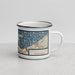 Right View Custom Presque Isle State Park Pennsylvania Map Enamel Mug in Woodblock