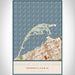 Presque Isle State Park Pennsylvania Map Print Portrait Orientation in Woodblock Style With Shaded Background