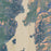 Priest Lake Idaho Map Print in Afternoon Style Zoomed In Close Up Showing Details