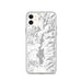Custom iPhone 11 Priest Lake Idaho Map Phone Case in Classic