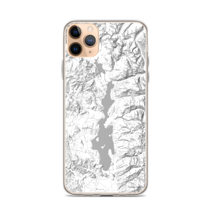 Custom iPhone 11 Pro Max Priest Lake Idaho Map Phone Case in Classic