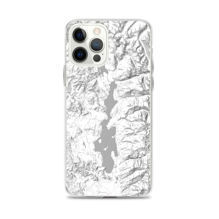 Custom iPhone 12 Pro Max Priest Lake Idaho Map Phone Case in Classic