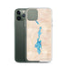Custom Priest Lake Idaho Map Phone Case in Watercolor