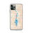 Custom iPhone 11 Pro Priest Lake Idaho Map Phone Case in Watercolor