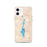 Custom iPhone 12 Priest Lake Idaho Map Phone Case in Watercolor