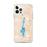 Custom iPhone 12 Pro Max Priest Lake Idaho Map Phone Case in Watercolor