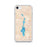 Custom iPhone SE Priest Lake Idaho Map Phone Case in Watercolor