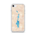 Custom iPhone SE Priest Lake Idaho Map Phone Case in Watercolor