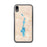 Custom iPhone XR Priest Lake Idaho Map Phone Case in Watercolor