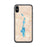 Custom iPhone X/XS Priest Lake Idaho Map Phone Case in Watercolor
