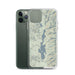 Custom Priest Lake Idaho Map Phone Case in Woodblock