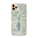 Custom iPhone 11 Pro Max Priest Lake Idaho Map Phone Case in Woodblock