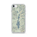Custom iPhone SE Priest Lake Idaho Map Phone Case in Woodblock
