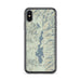 Custom iPhone X/XS Priest Lake Idaho Map Phone Case in Woodblock