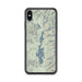 Custom iPhone XS Max Priest Lake Idaho Map Phone Case in Woodblock