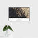 16x24 Prince of Wales Island Alaska Map Print Landscape Orientation in Ember Style With Tropical Plant Leaves in Water