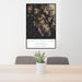 24x36 Prince of Wales Island Alaska Map Print Portrait Orientation in Ember Style Behind 2 Chairs Table and Potted Plant