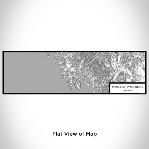 Flat View of Map Custom Prince of Wales Island Alaska Map Enamel Mug in Classic