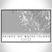 Prince of Wales Island Alaska Map Print Landscape Orientation in Classic Style With Shaded Background